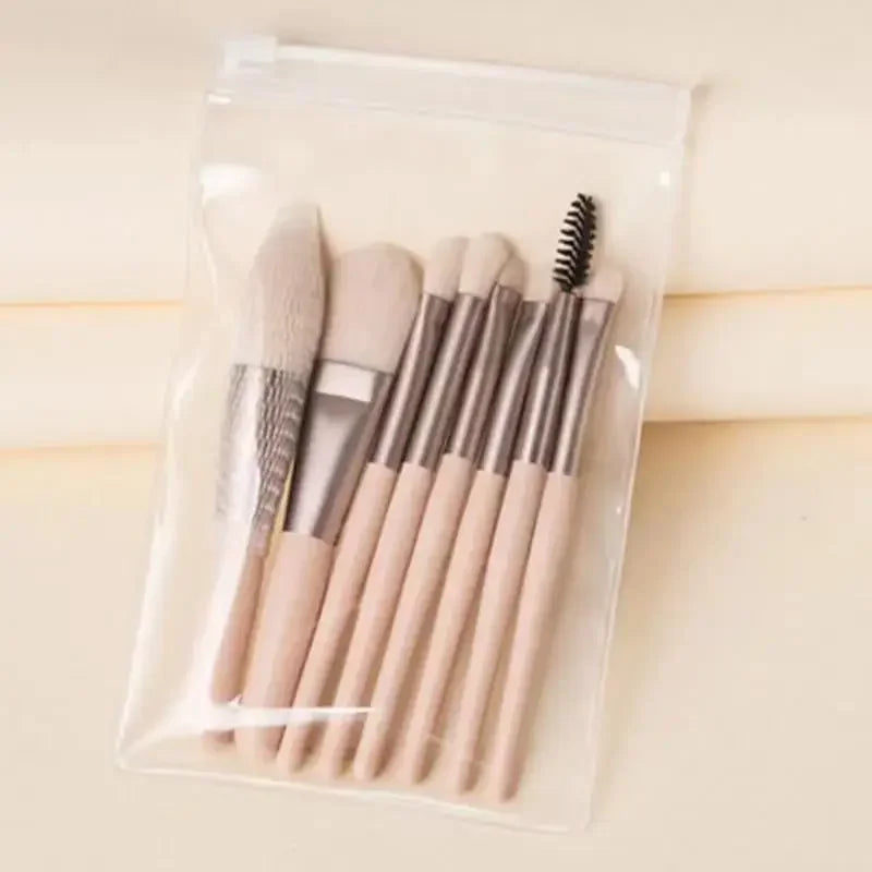 8 pçs conjunto de pincéis de maquiagem profissional pó cosmético sombra de olho fundação blush mistura corretivo beleza compõem ferramenta brochas