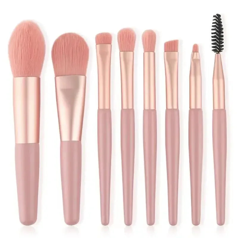 8 pçs conjunto de pincéis de maquiagem profissional pó cosmético sombra de olho fundação blush mistura corretivo beleza compõem ferramenta brochas